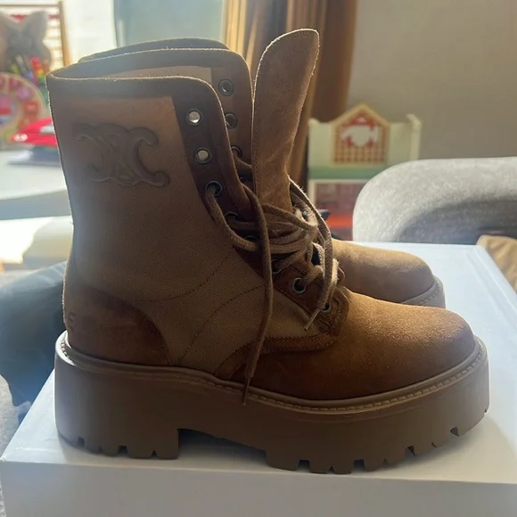 CELINE Paris Lace- up Boots - Picture 8 of 10